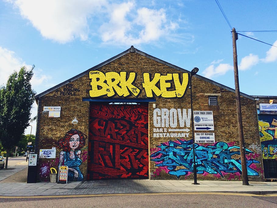 london, united kingdom, east london, hackney, street art, graffiti, HD wallpaper