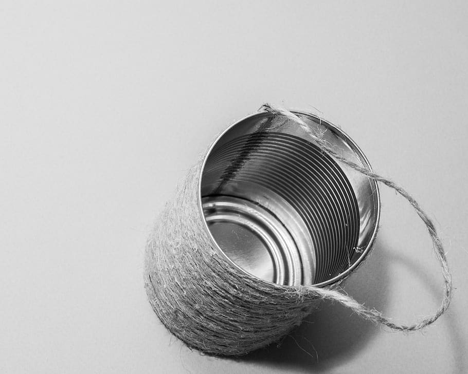 gray tin can wrapped with rope, grey, string, shadow, studio shot HD wallpaper