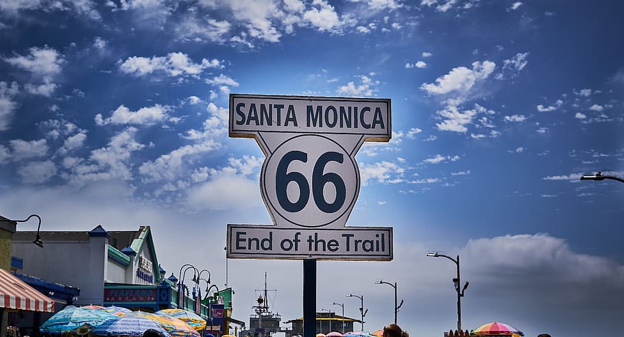 santa monica, santa monica pier, united states, route 66, ocean, HD wallpaper