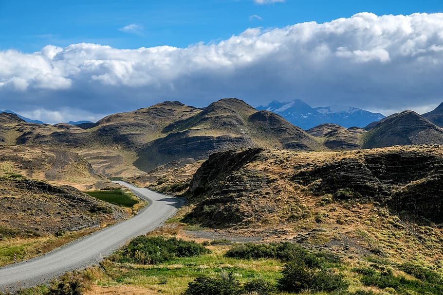 green mountain scenery, cloud - sky, beauty in nature, scenics - nature HD wallpaper