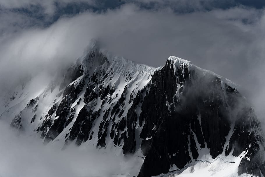 snow covered mountain, cold temperature, winter, scenics - nature HD wallpaper
