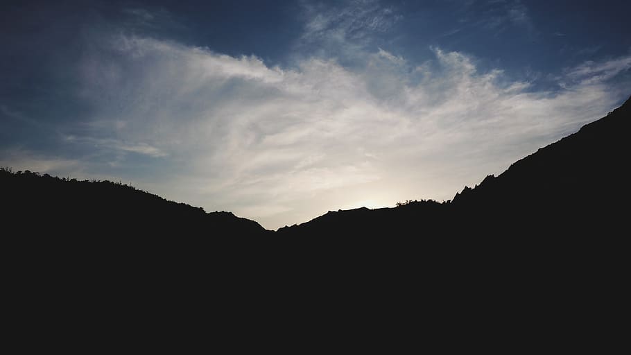 light, sky, silhouette, cloud - sky, beauty in nature, tranquility HD wallpaper