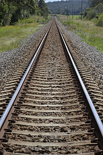 track, train, rail, sleeper, railroad track, rail transportation HD wallpaper