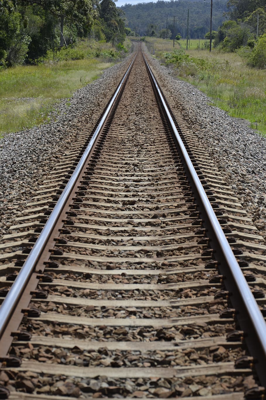 track, train, rail, sleeper, railroad track, rail transportation, HD wallpaper