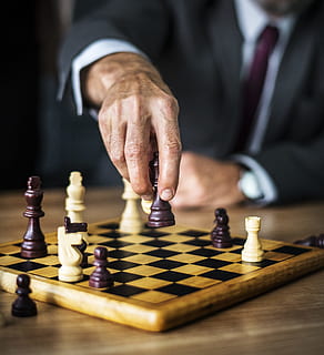 Person Holding Chess Toy, black, board, board game, checkerboard HD wallpaper