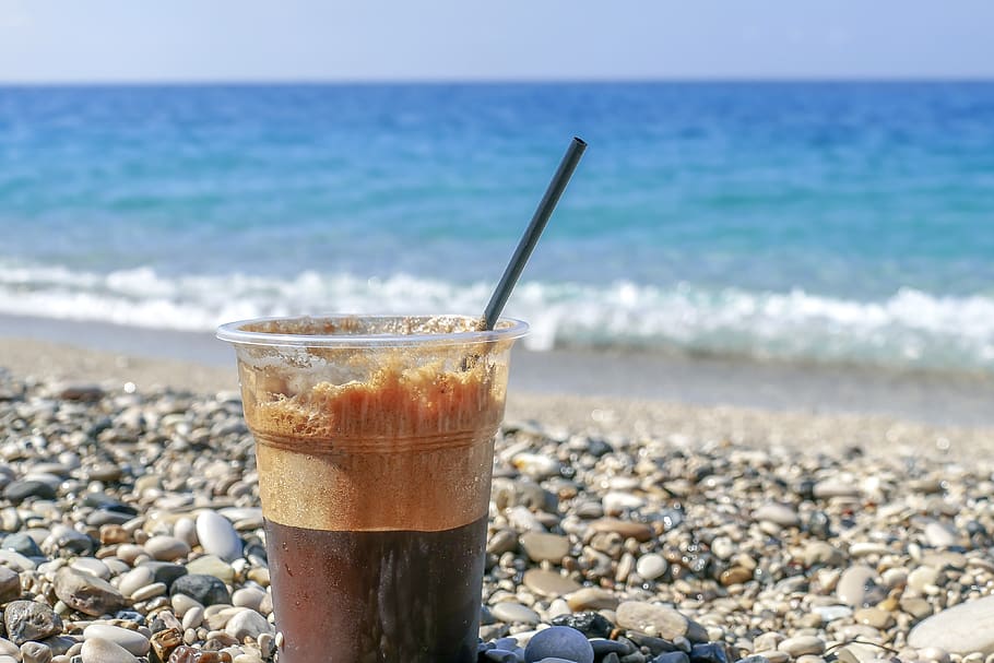 see, coffee, nature, beach, sea, land, water, horizon, food and drink HD wallpaper