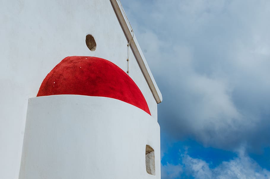 white and red landmark structure, cloud - sky, building exterior HD wallpaper