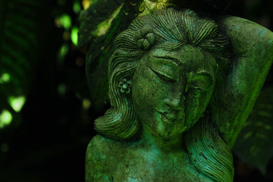 female sculpture, art and craft, representation, statue, human representation HD wallpaper