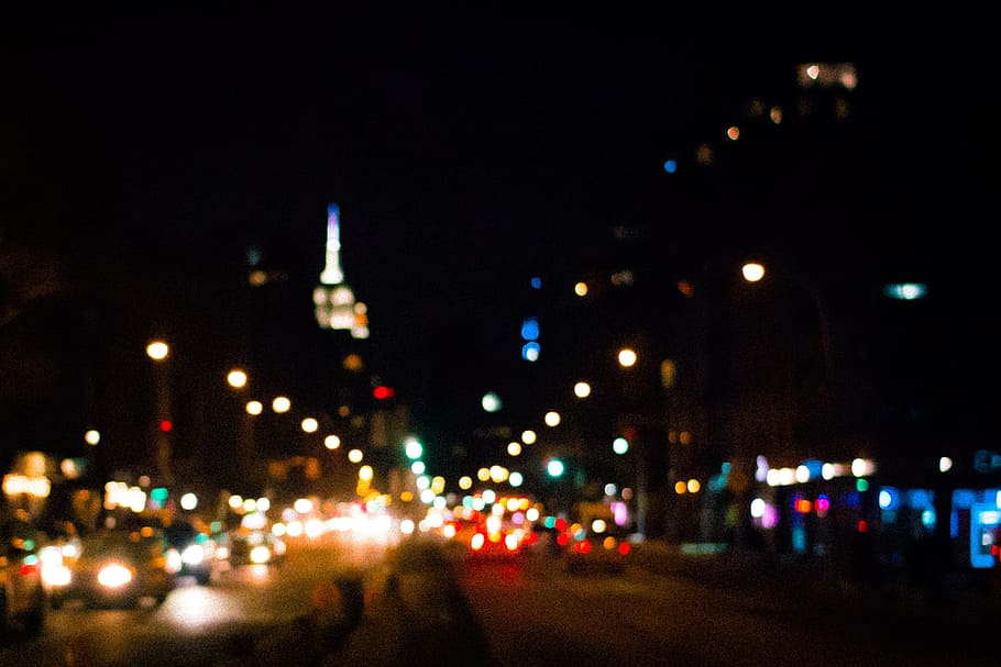 light, night, city, cityscape, dusk, evening, darkness, lighting HD wallpaper