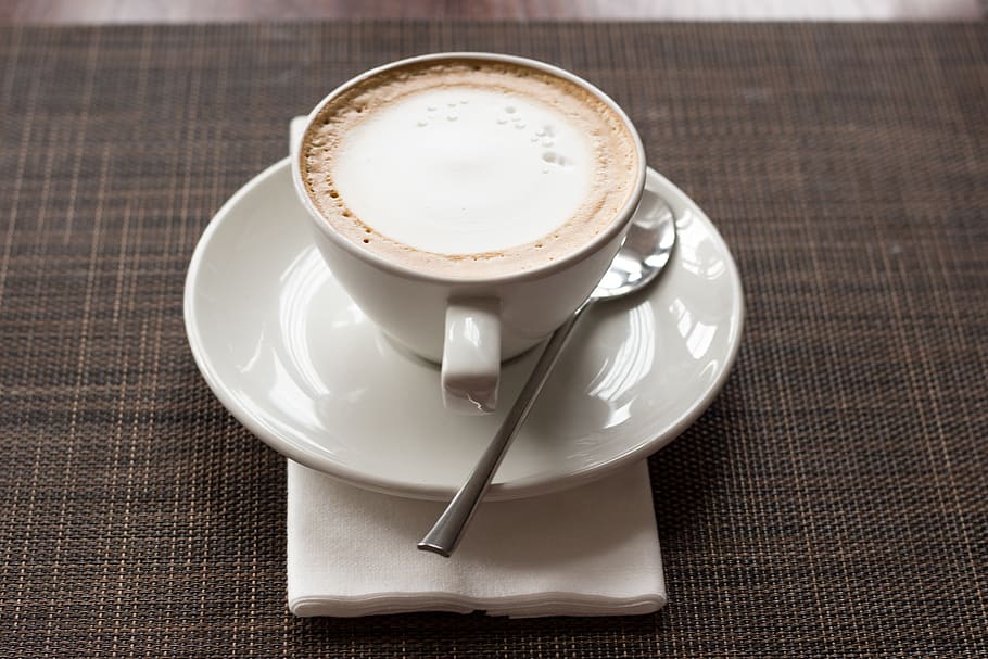 saucer, spoon, cup, pottery, cutlery, coffee cup, beverage HD wallpaper