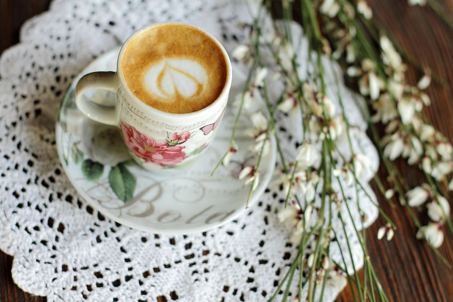 beverage, breakfast, cappuccino, coffee, cup, decoration, design HD wallpaper