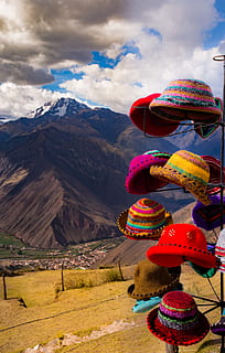 assorted-color hats on rack wallpaper, clothing, apparel, nature HD wallpaper