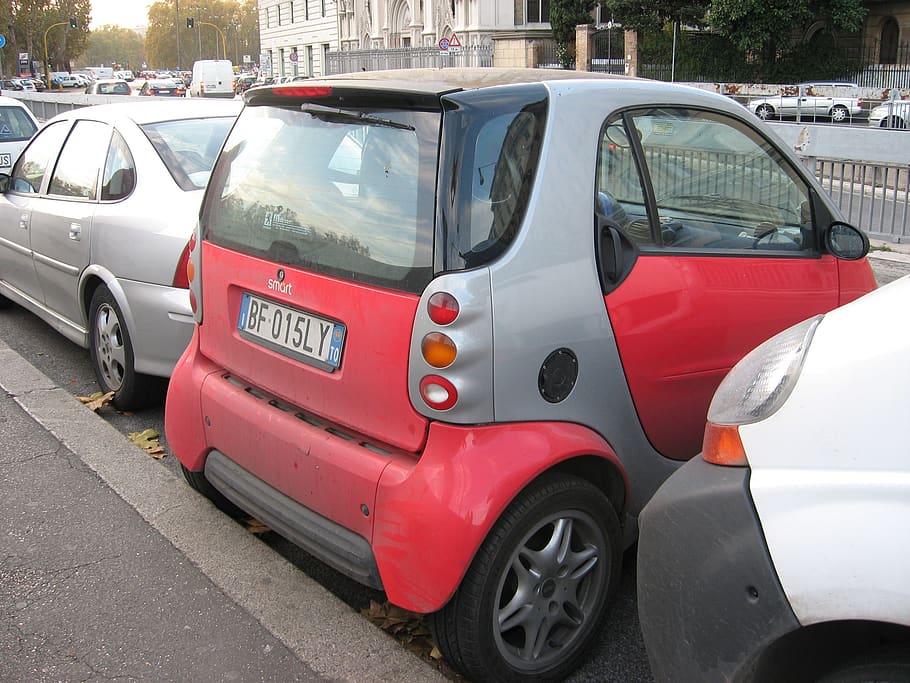 smart car, mode of transportation, motor vehicle, land vehicle HD wallpaper