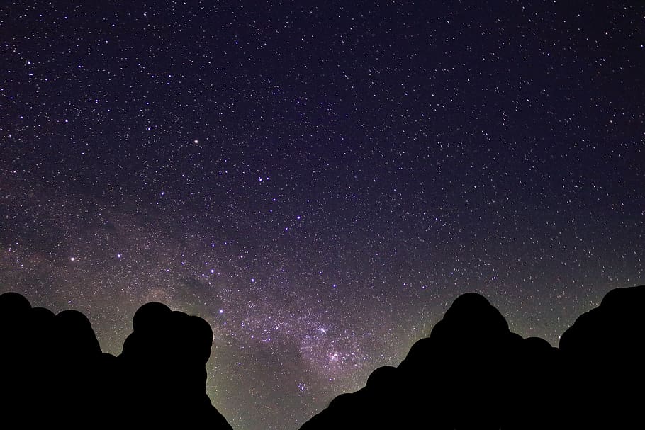 astronomy, moon, night, sky, galaxy, space, cosmos, nature HD wallpaper