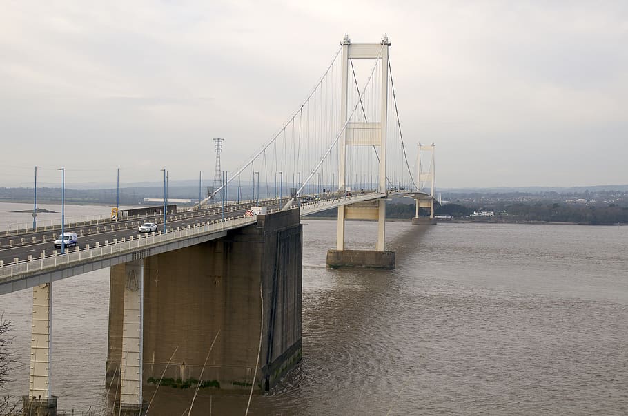 uk, seven bridge, connection, water, transportation, sky, bridge - man made structure HD wallpaper