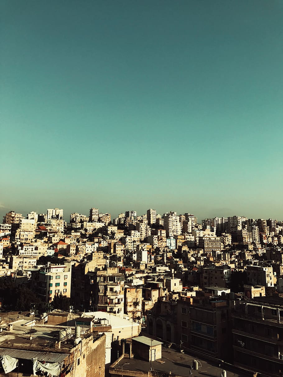 lebanon, tripoli, sky, blue, buildings, population, houses
