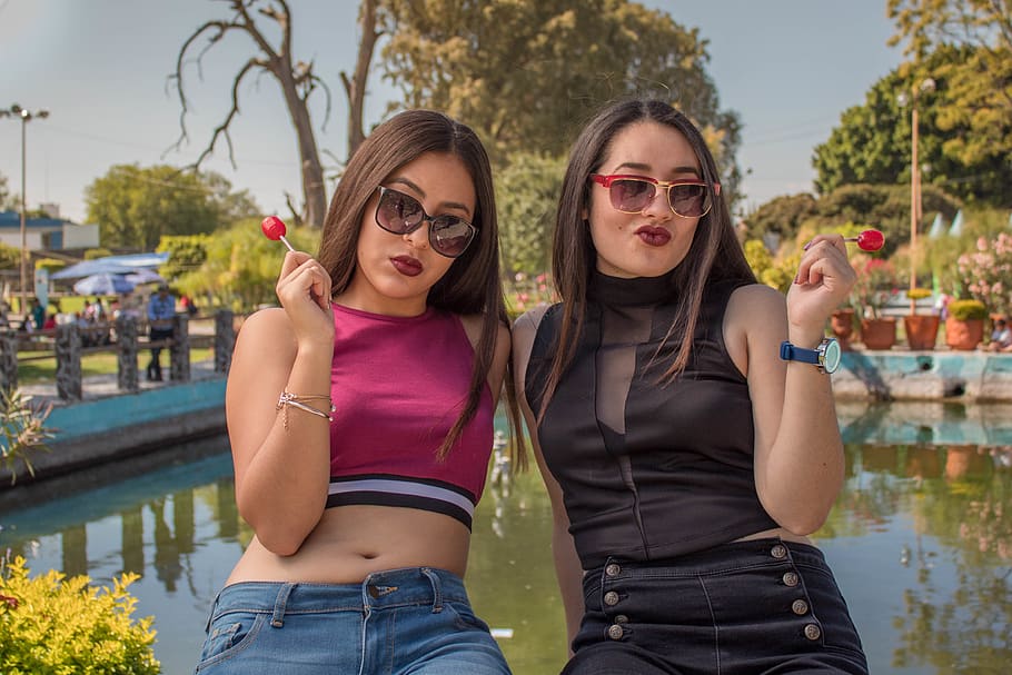 girls, soleado, colores, amigas, glasses, sunglasses, two people