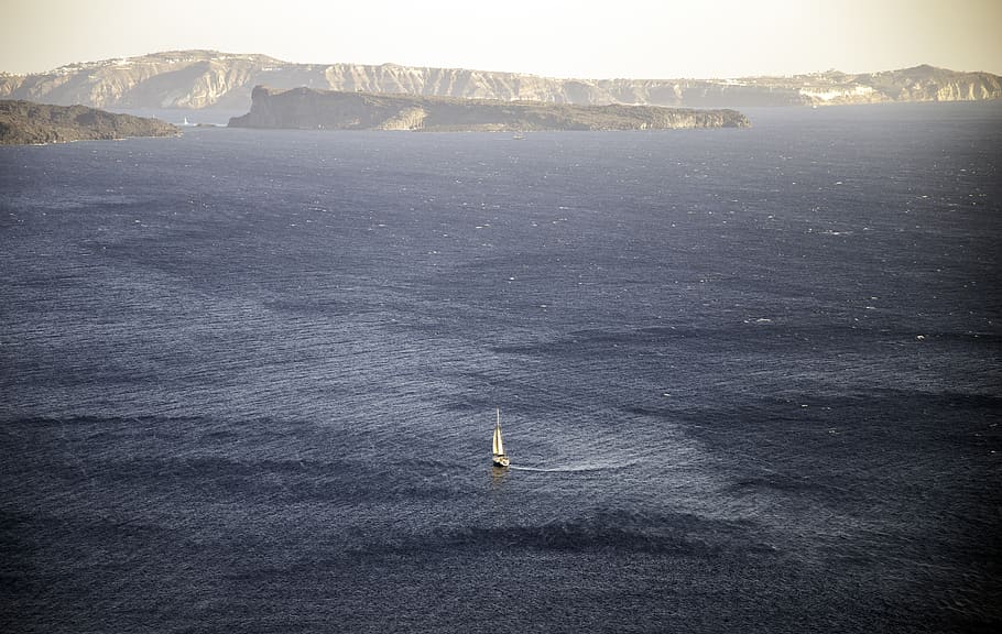 sailboat on ocean during daytime, greece, water, nik. nomikou 11 HD wallpaper