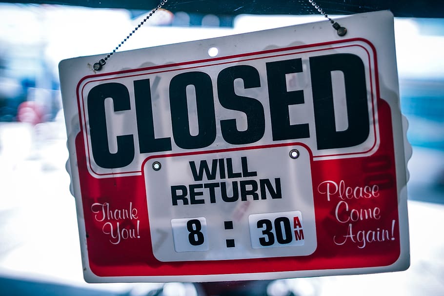 Closed Signage in Shallow Focus Photography, concept, front, hanging HD wallpaper