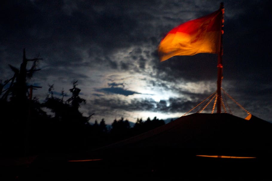 germany, westernohe, forrest, midnight, mystic, camping, tent HD wallpaper
