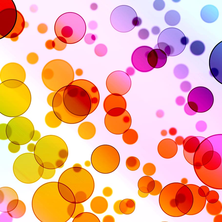 con2011, abstract, background, beautiful, bright, bubbles, circles, HD wallpaper