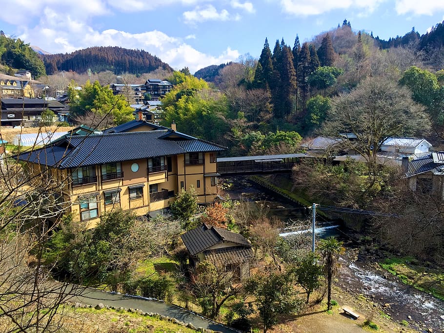 japan, minamioguni, spa, onsen, kurokawa, kyushu, architecture