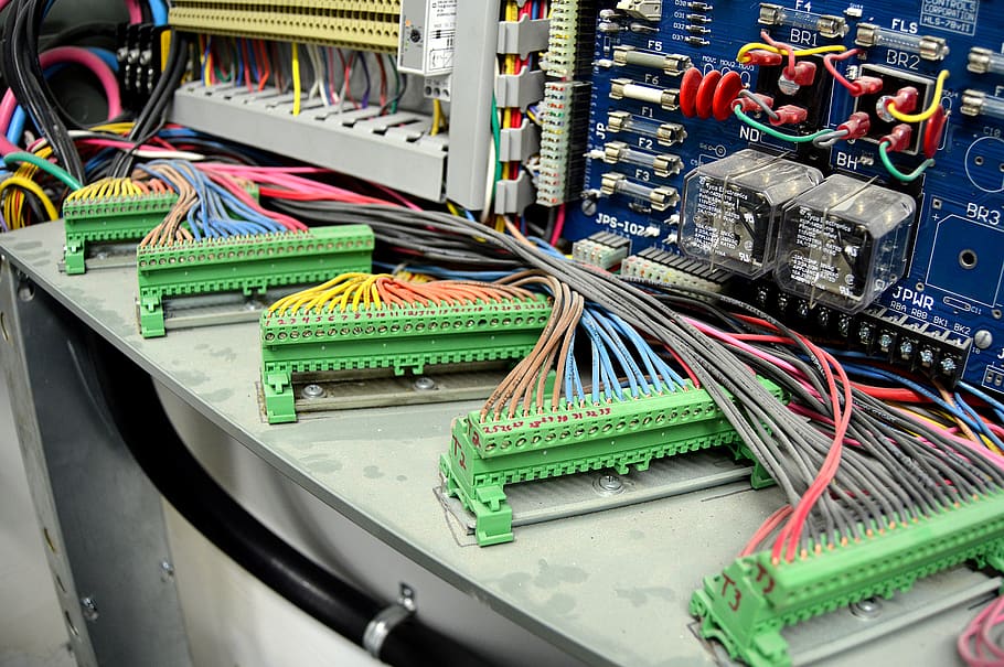 relays, wiring, wires, electronics, connection, industry, cable HD wallpaper