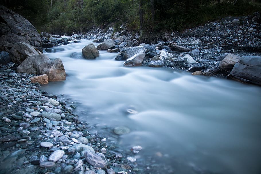 stream, creek, brook, nature, river, rocks, cool, environment, HD wallpaper