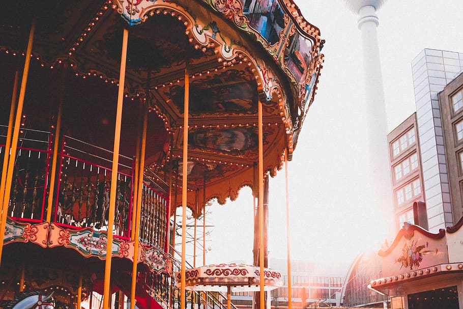 carousel outdoor, architecture, building exterior, built structure HD wallpaper