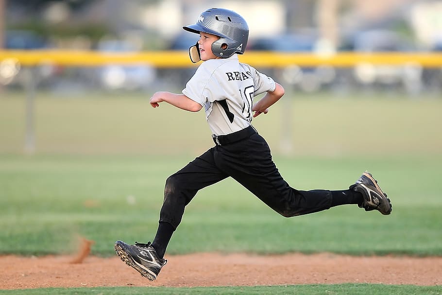 Baseball Player in Gray and Black Uniform Running, action, activity HD wallpaper