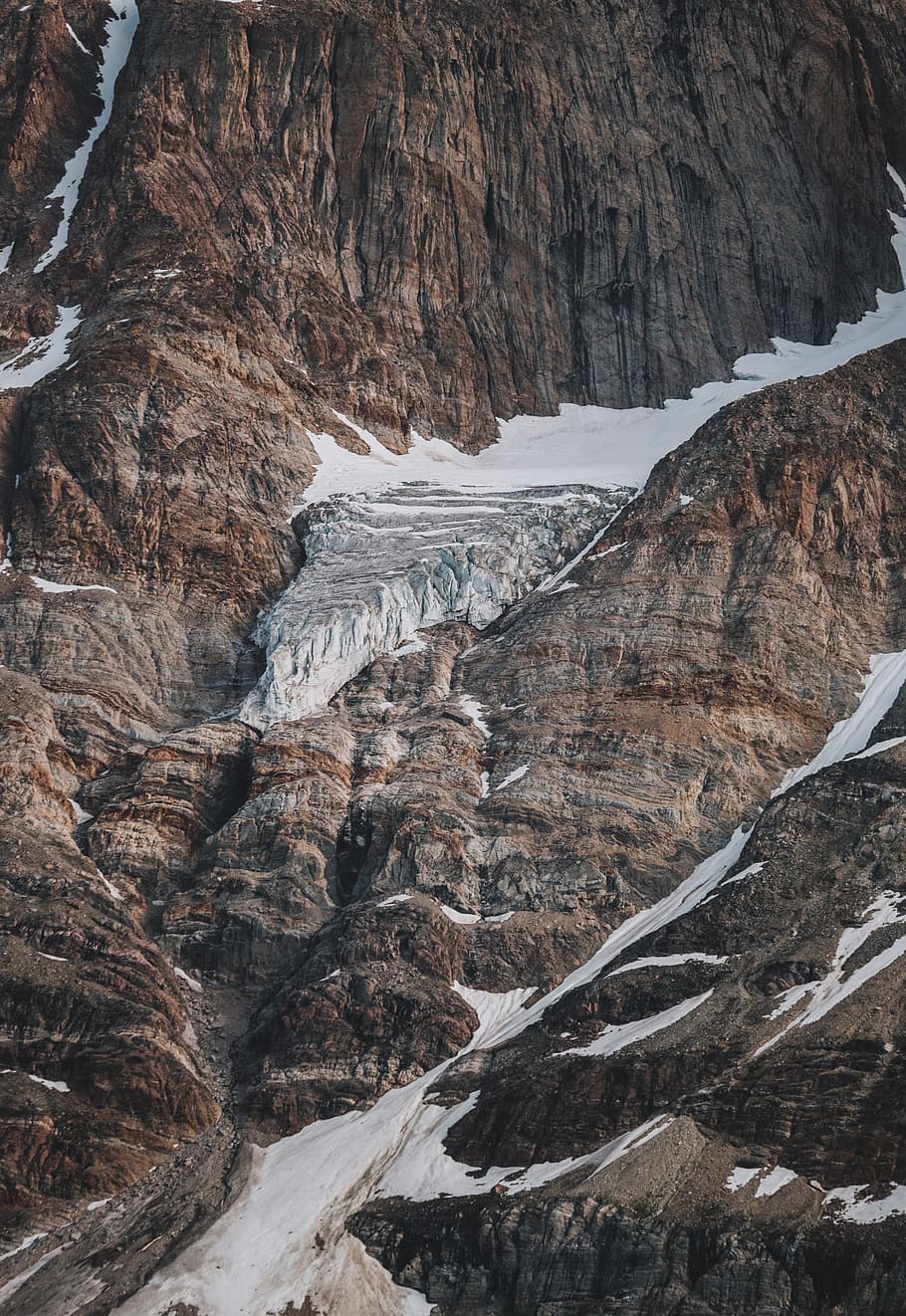 snowcapped mountain, outdoors, nature, ice, grey, glacier, mountain range HD wallpaper