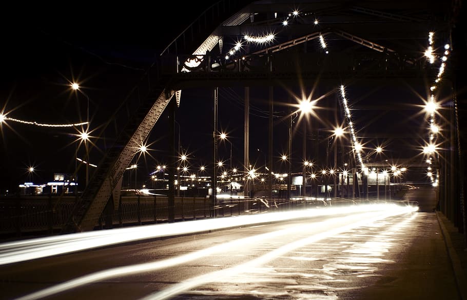 architecture, background, blurred, bridge, building, city, cityscape HD wallpaper