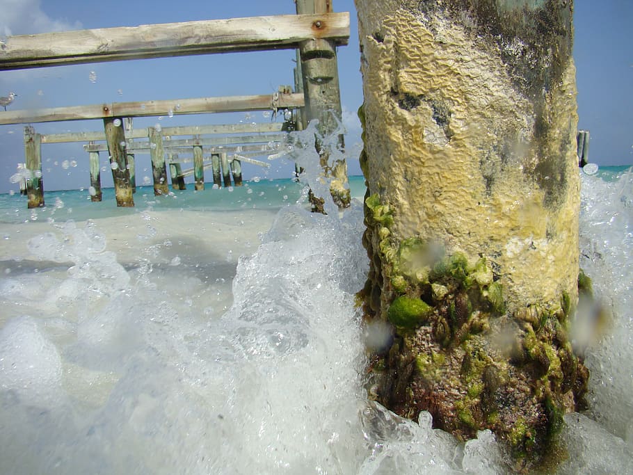 mexico, waves, ocean, sunshine, sky, moss, water, splash, splashing water HD wallpaper