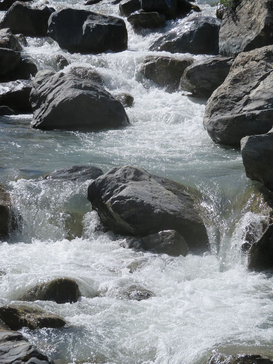 waterfall, river, nature, cascade, outdoors, stream, austria HD wallpaper