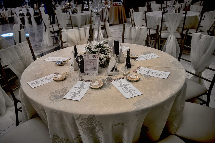 table, decoration, restaurant, style, elegant, dinner, design HD wallpaper