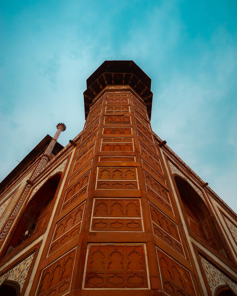 Low Angle Photography Of Brown Building, Agra, architecture, india HD wallpaper