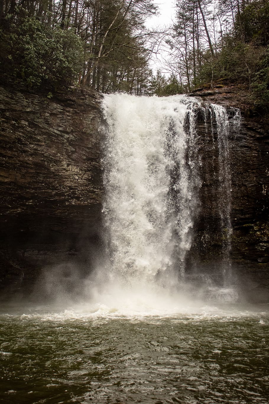 waterfalls cascading down rock slope, nature, river, outdoors HD wallpaper