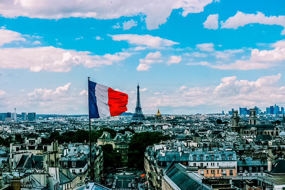 france, paris, panthéon, tower, drapeau, french, capitol, roof, HD wallpaper