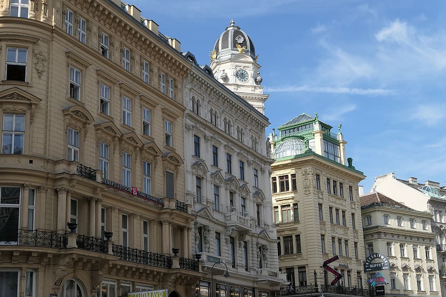 vienna, facades, architecture, building, window, austria, house HD wallpaper