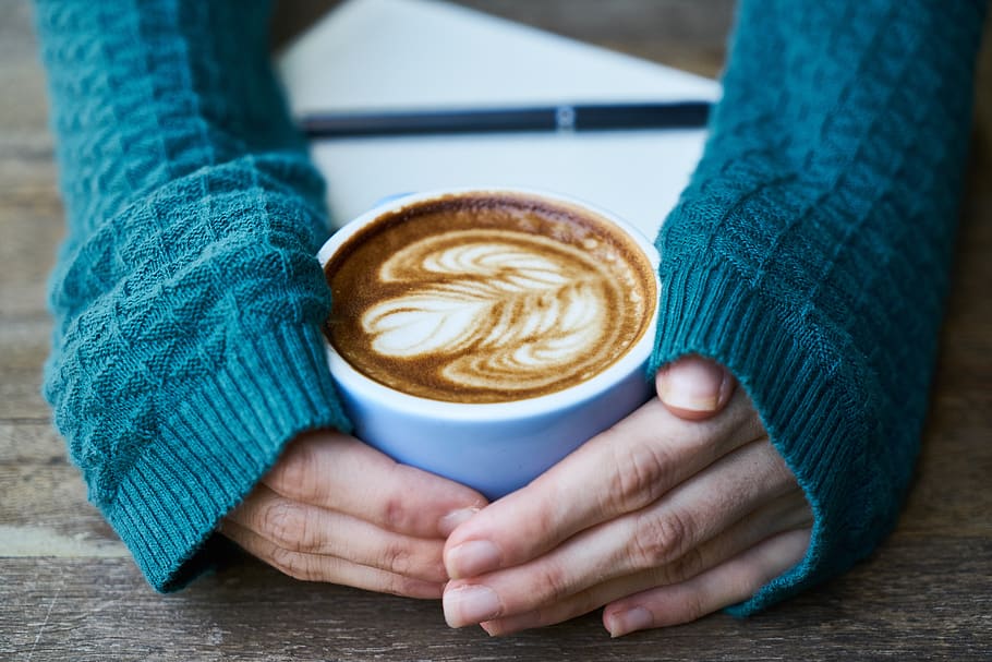 Person Holding Cup of Coffee, blur, caffeine, close-up, fingers HD wallpaper