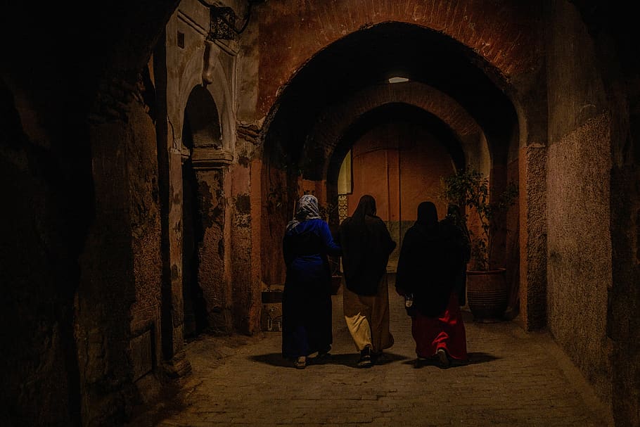 crypt, person, human, dungeon, corridor, art, apse, architecture HD wallpaper