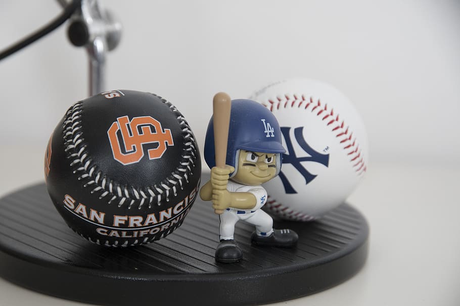 baseball, la, sf, ny, close-up, no people, text, western script HD wallpaper