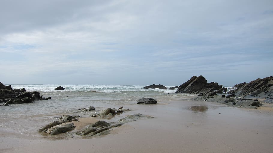 sea, sky, water, land, beach, beauty in nature, scenics - nature HD wallpaper