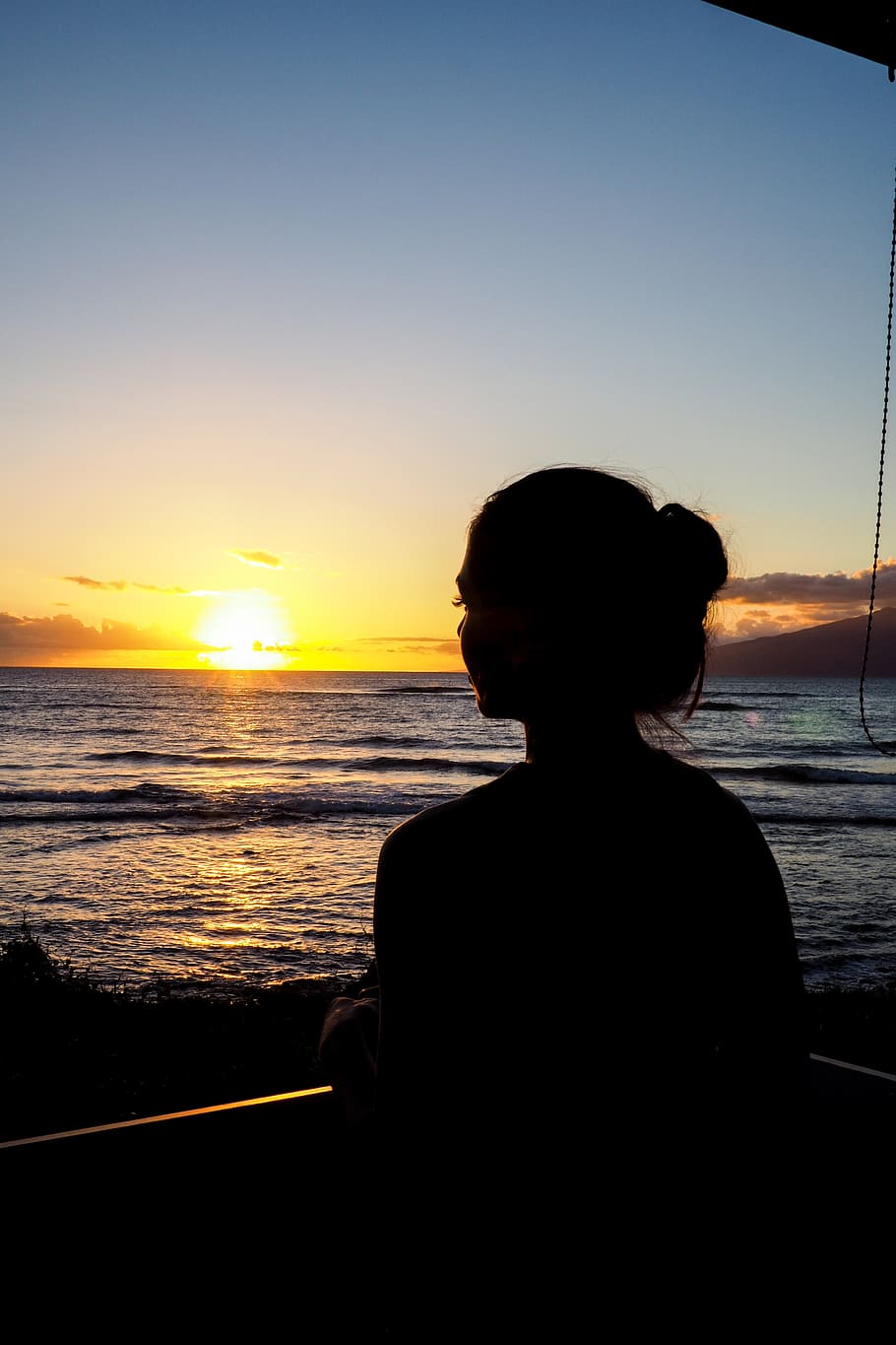 united states, lahaina, kahana beach resort, water, sunset