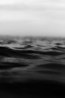 grayscale photo of water, background, ocean, perspective, surface HD wallpaper