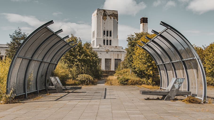 white concrete building beside tree, united kingdom, liverpool, HD wallpaper