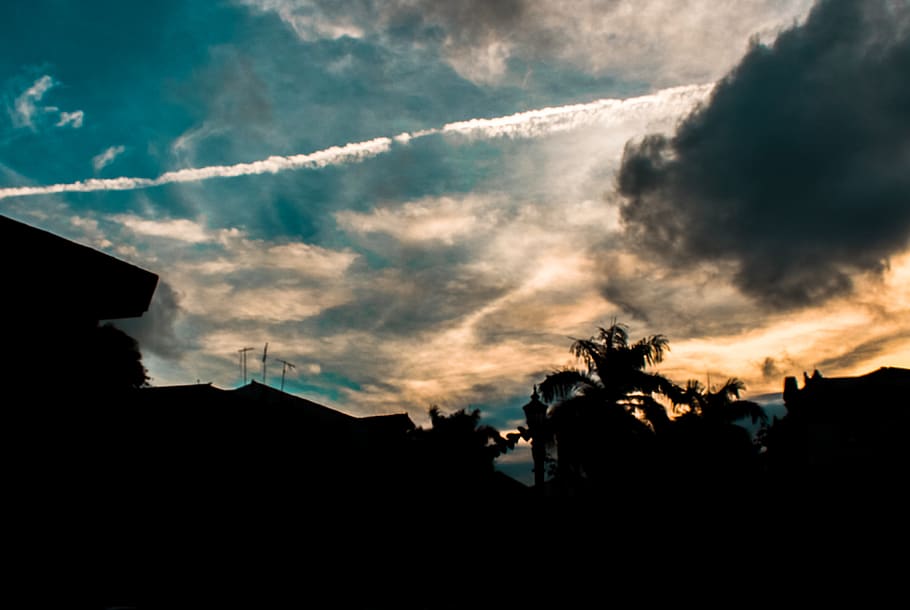 sunrise, sunset, nature, sky, clouds, silhouette, cloud - sky HD wallpaper