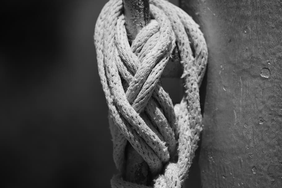 strength, rope, close-up, connection, no people, tied up, metal HD wallpaper