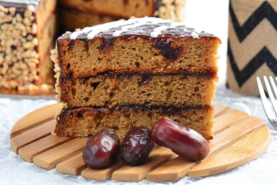 date cake, sweet, food and drink, sweet food, baked, freshness HD wallpaper