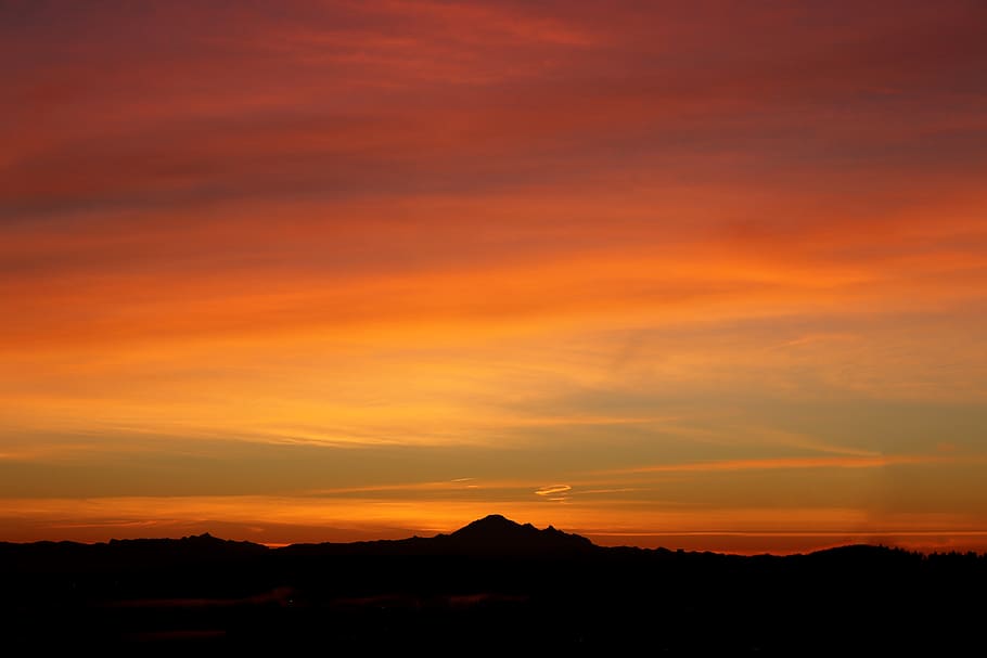 nature, outdoors, sky, dawn, sunset, dusk, red sky, sunrise HD wallpaper